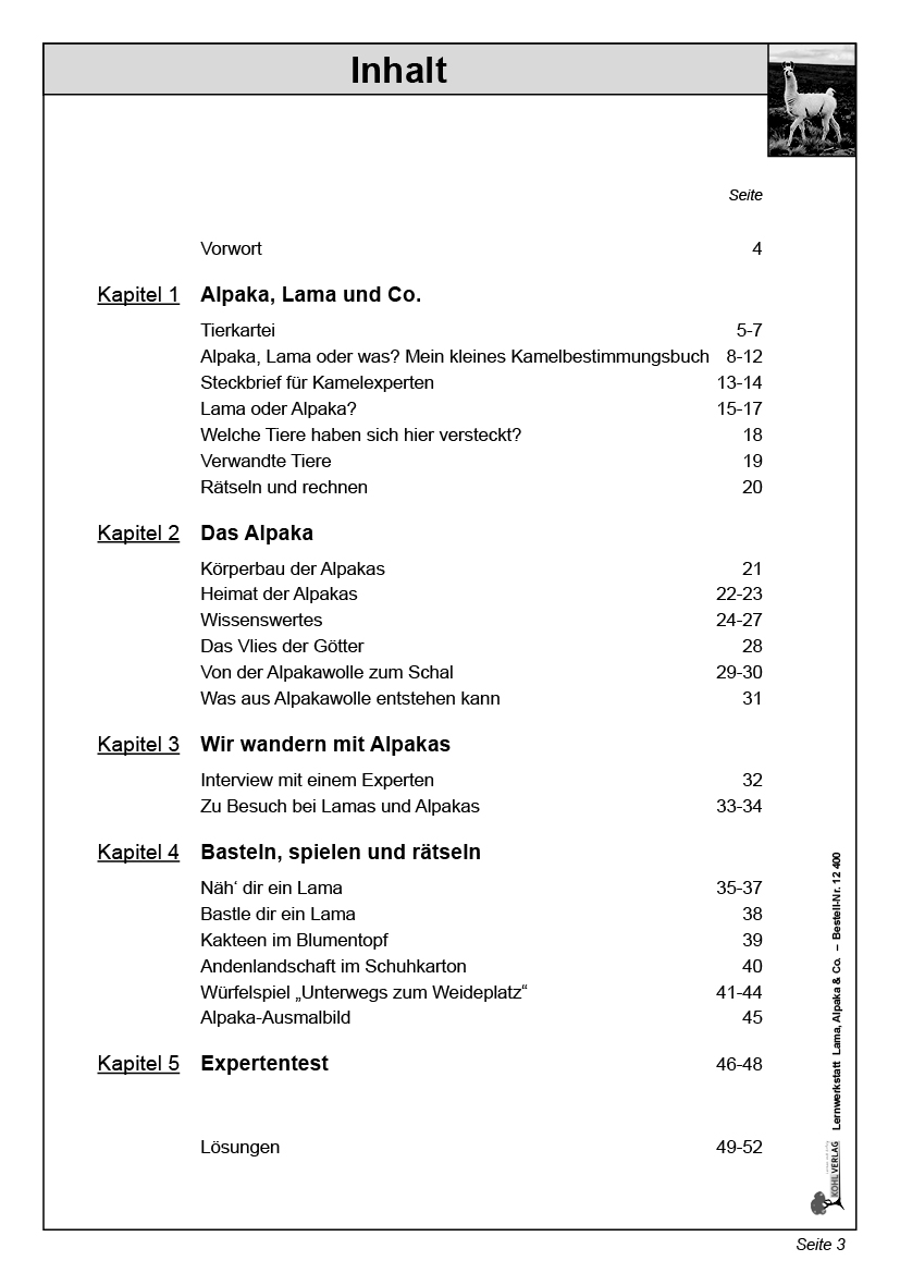 Lernwerkstatt Lama Alpaka Co GEOSAVER